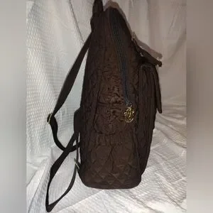 Vera Bradley Essential Classic Brown Backpack Quilted Cotton Campus Vera Bradley Campus Backpack – ShopCGX main image 4